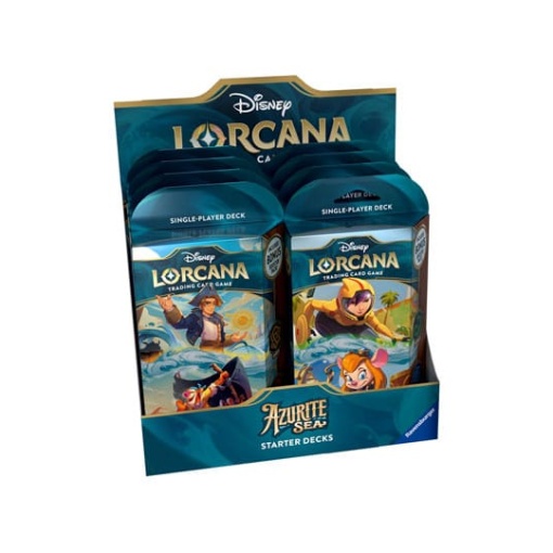 Disney Lorcana TCG Azurite Sea Mazos de Inicio Expositor (8) *Edición Inglés*