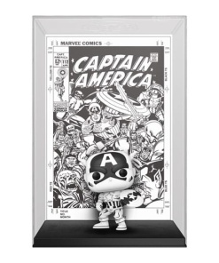 Marvel 85th Anniversary POP! Comic Cover Vinyl Figura Captain America 9 cm - Embalaje dañado