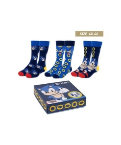 Sonic the Hedgehog Pack de 3 Pares de calcetines Sonic 40-46