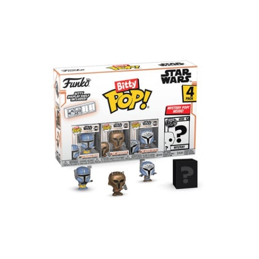 Star Wars: Mandalorian Pack de 4 Figuras Bitty POP! Vinyl Heavy Mandalorian 2