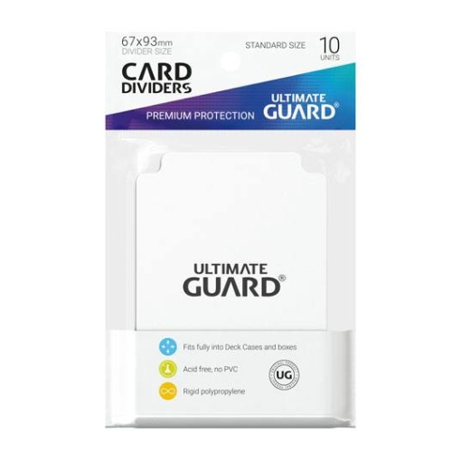 Ultimate Guard Card Dividers Tarjetas Separadoras para Cartas Tamaño Estándar Blanco (10)