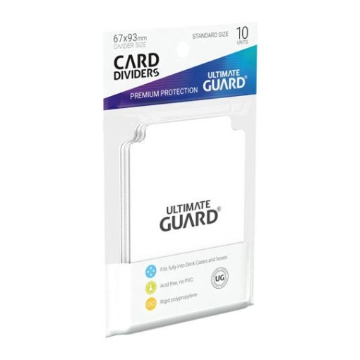 Ultimate Guard Card Dividers Tarjetas Separadoras para Cartas Tamaño Estándar Blanco (10)