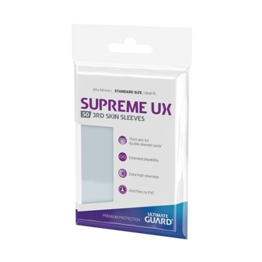 Ultimate Guard Supreme UX 3rd Skin Sleeves Tamaño Estándar Transparente (50)