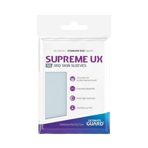 Ultimate Guard Supreme UX 3rd Skin Sleeves Tamaño Estándar Transparente (50)