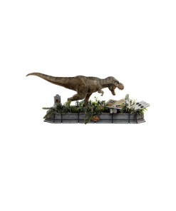 Parque Jurásico Estatua 1/20 Demi Art Scale T-Rex attacks Donald Gennaro 30 cm - Embalaje dañado