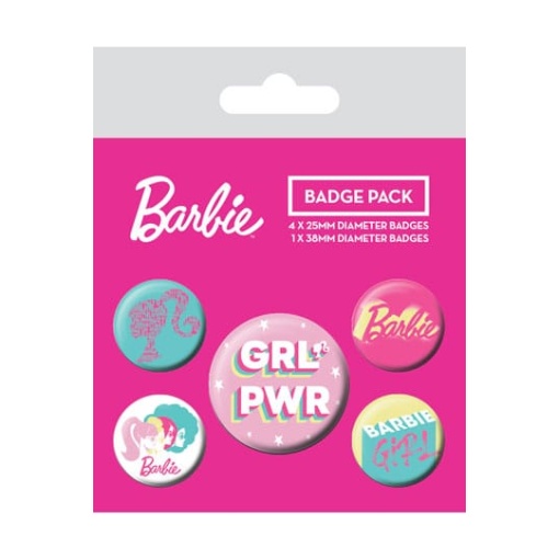 Barbie Pack 5 Chapas Girl Power