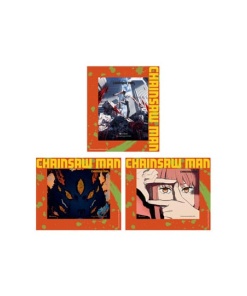 Chainsaw Man Set de 3 Enmarcado Cartas Efecto 3D 17 x 13 cm