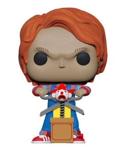 Chucky el muñeco diabólico Figura POP! Movies Vinyl Chucky w/Buddy & Giant Scissors 9 cm