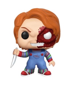 Chucky el muñeco diabólico Figura POP! Movies Vinyl (Exc) Chucky Half (BD) 9 cm