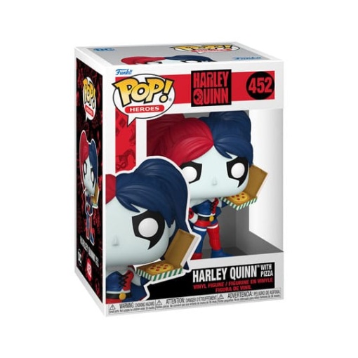 DC Comics: Harley Quinn Takeover Figura POP! Heroes Vinyl Harley with Pizza 9 cm