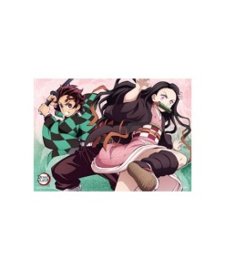 Demon Slayer: Kimetsu no Yaiba Fabric Poster Tanjiro And Nezuko 84 x 118 cm