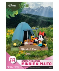 Disney Diorama PVC D-Stage Campsite Series Mini & Pluto 10 cm