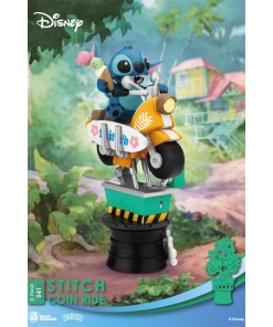 Disney Diorama PVC D-Stage Stitch Coin Ride 16 cm