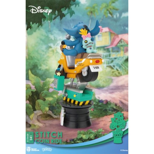 Disney Diorama PVC D-Stage Stitch Coin Ride 16 cm