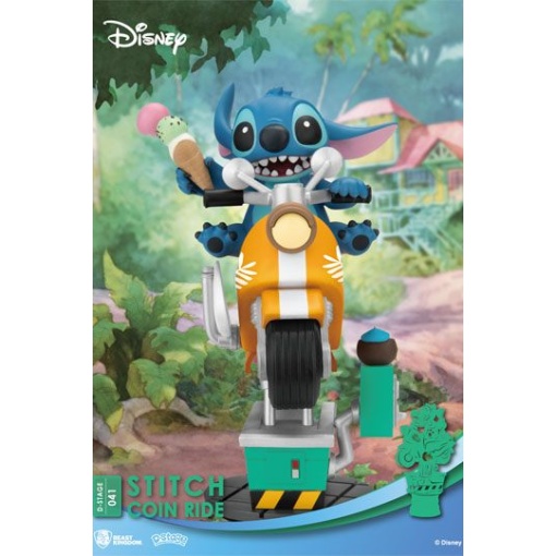 Disney Diorama PVC D-Stage Stitch Coin Ride 16 cm