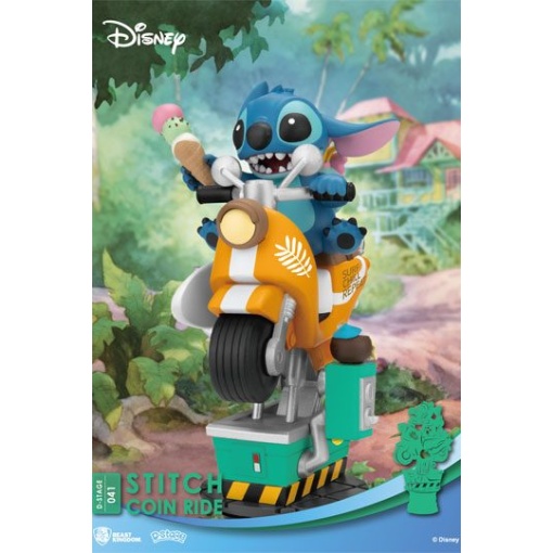 Disney Diorama PVC D-Stage Stitch Coin Ride 16 cm