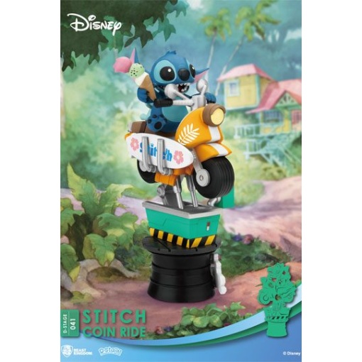 Disney Diorama PVC D-Stage Stitch Coin Ride 16 cm