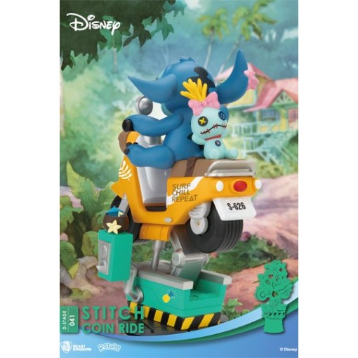 Disney Diorama PVC D-Stage Stitch Coin Ride 16 cm