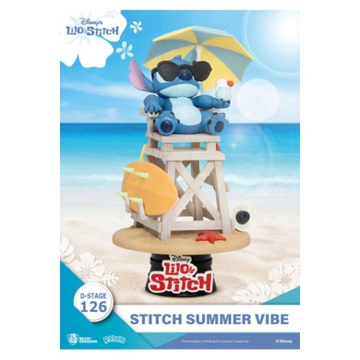 Disney Diorama PVC D-Stage Stitch Summer Vibe 16 cm