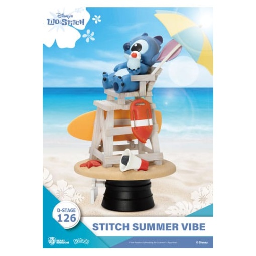 Disney Diorama PVC D-Stage Stitch Summer Vibe 16 cm