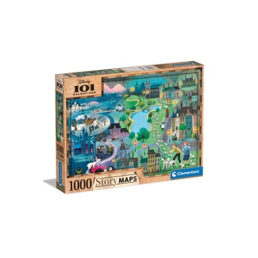 Disney Story Maps Puzzle 101 Dálmatas (1000 piezas)