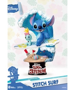 Disney Summer Series Diorama PVC D-Stage Stitch Surf 15 cm