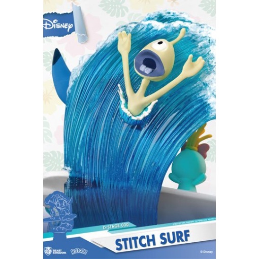 Disney Summer Series Diorama PVC D-Stage Stitch Surf 15 cm