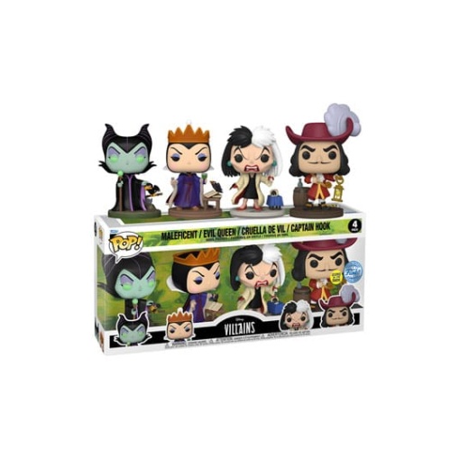 Disney Villains Pack de 4 Figuras POP! Movies Vinyl Villains (GW)(EMEA) 9 cm