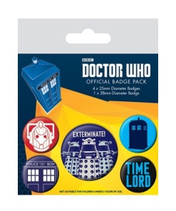 Doctor Who Pack 5 Chapas Exterminate