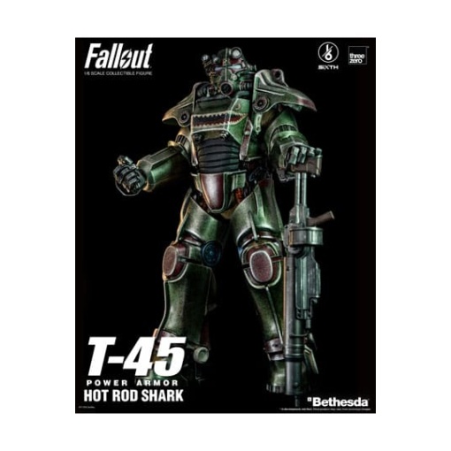 Fallout Figura FigZero 1/6 T-45 Hot Rod Shark Power Armor 37 cm