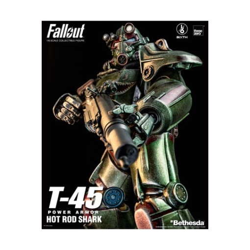 Fallout Figura FigZero 1/6 T-45 Hot Rod Shark Power Armor 37 cm