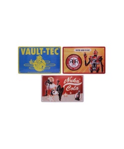 Fallout Set de 3 Placa de Chapa Brands