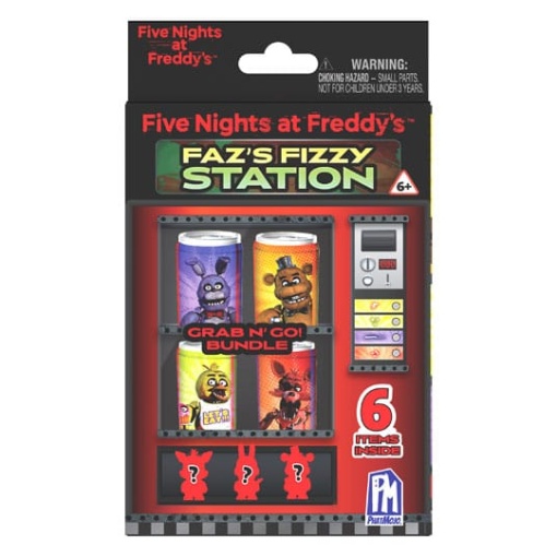 Five Nights at Freddy's: Faz's Fizzy Station Packs de 3 Figuras 4 cm Blind Box Grab N´Go Surtido Serie 2 Classic Remix (12)