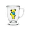 Grateful Dead: Yellow Dancing Bear 16oz Glass Cafe Mug