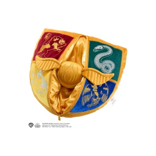 Harry Potter Almohada con Peluche Quidditch Crest & Snitch dorada