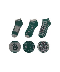 Harry Potter Pack de 3 Pares de calcetines tobilleros Slytherin