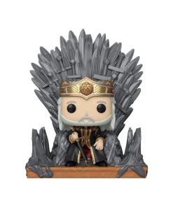 La casa del dragón POP! Deluxe Vinyl Figura Viserys on Throne 9 cm