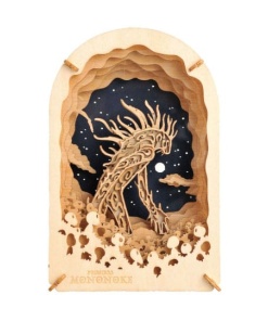 La princesa Mononoke Paper Model Kit Paper Theater Wood Style Night Walker