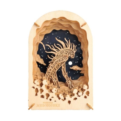 La princesa Mononoke Paper Model Kit Paper Theater Wood Style Night Walker