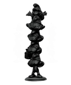 Los Pitufos Estatua a Smurfs Column Black Edition 50 cm