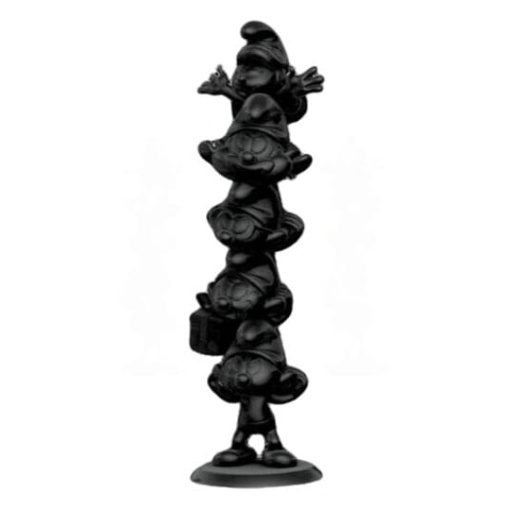 Los Pitufos Estatua a Smurfs Column Black Edition 50 cm