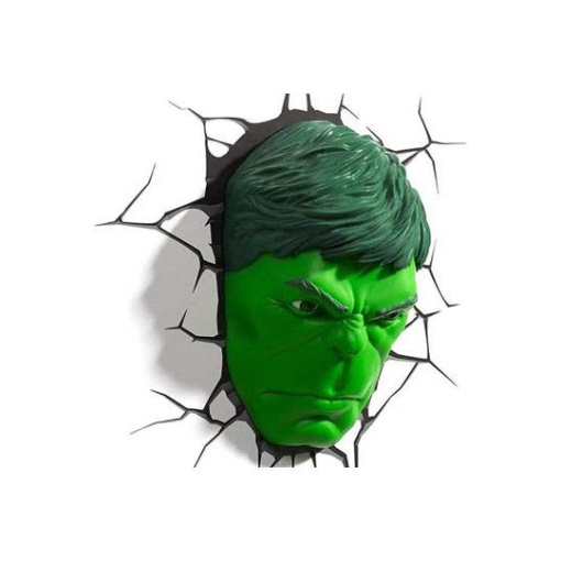 Marvel Comics Lámpara 3D LED Hulk Face 3D