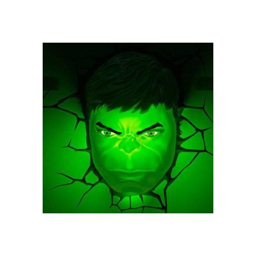 Marvel Comics Lámpara 3D LED Hulk Face 3D