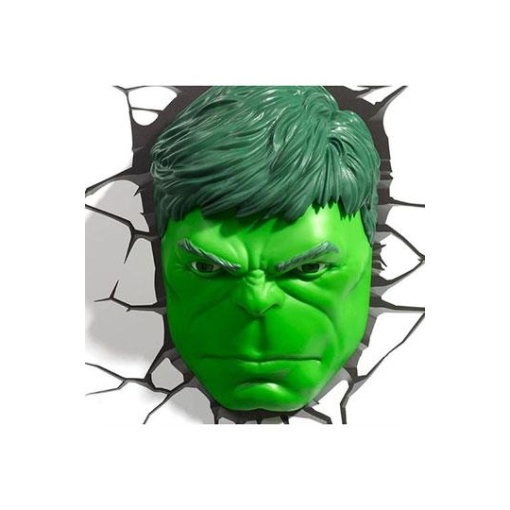 Marvel Comics Lámpara 3D LED Hulk Face 3D