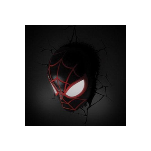 Marvel Comics Lámpara 3D LED Spider-Man Miles Morales Face 3D - Embalaje dañado