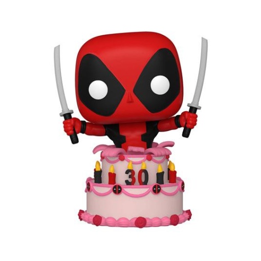 Marvel Deadpool 30th Anniversary Figura POP! Vinyl Deadpool in Cake 9 cm