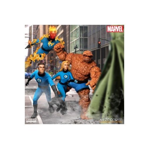 Marvel Figuras 1/12 Fantastic Four Deluxe Steel Box Set 16 cm