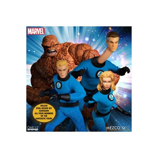 Marvel Figuras 1/12 Fantastic Four Deluxe Steel Box Set 16 cm