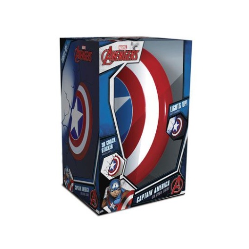 Marvel Lámpara 3D LED Captain America Shield