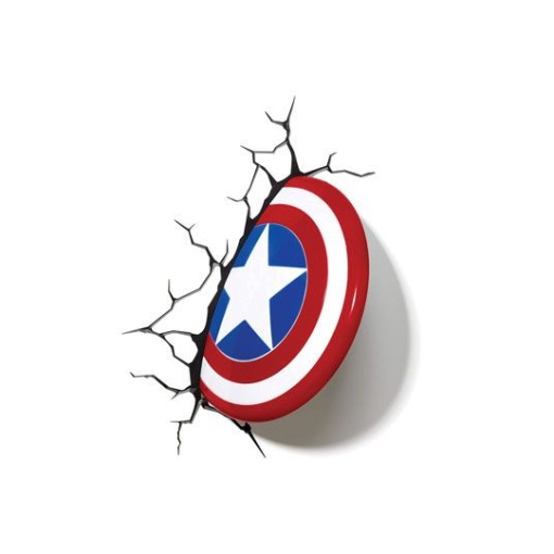 Marvel Lámpara 3D LED Captain America Shield